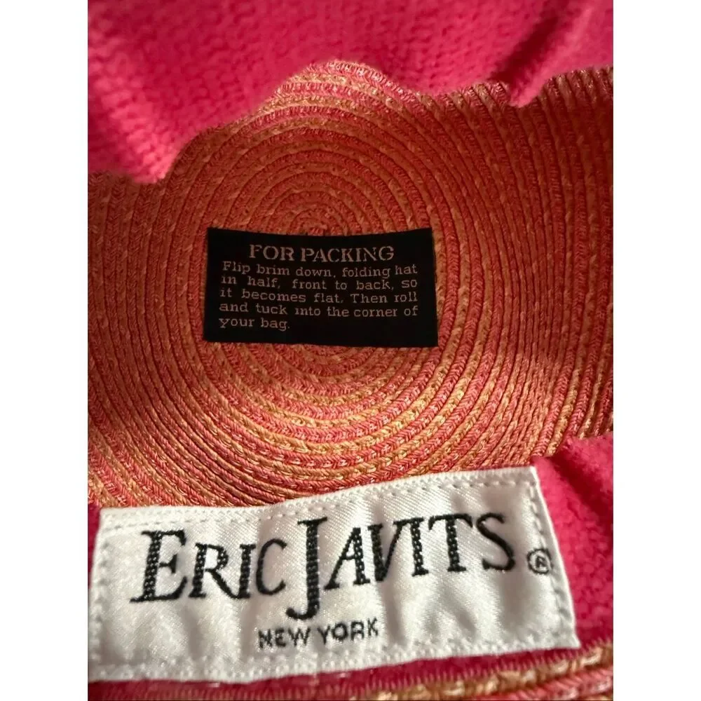 Eric Javits New York Multicolor Straw Squishee Sun Hat Packable - Picture 6 of 6